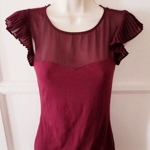 SOLD Express Sheer Yoke Top
